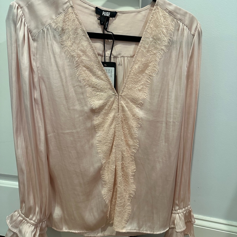 PAIGE Women's Blush Silk Blouse